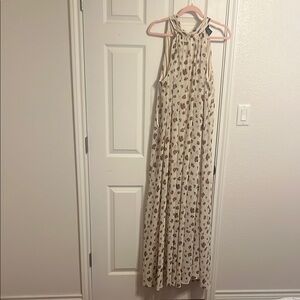 Halogen Cream and Brown romper